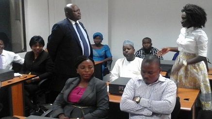 Dr. Chris Onyemenam, DG NIMC in a chat with the staff during the training